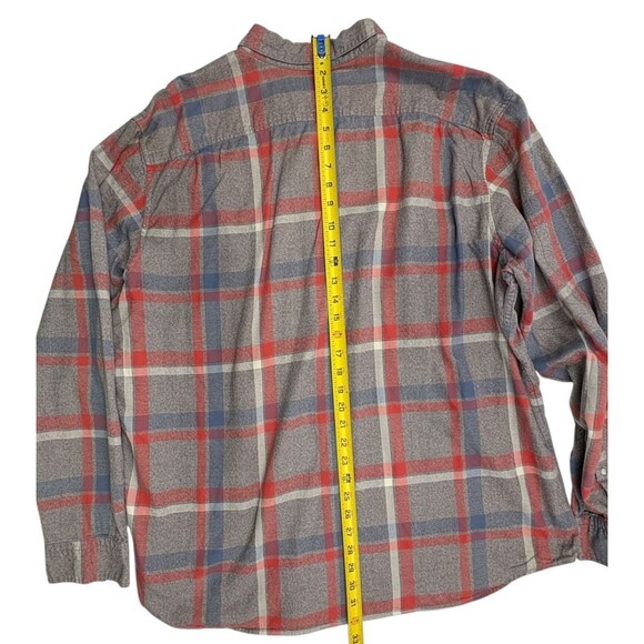 Banana Republic Luxe Flannel Plaid Camden Holiday Button Down Shirt Soft XXL - Picture 11 of 15